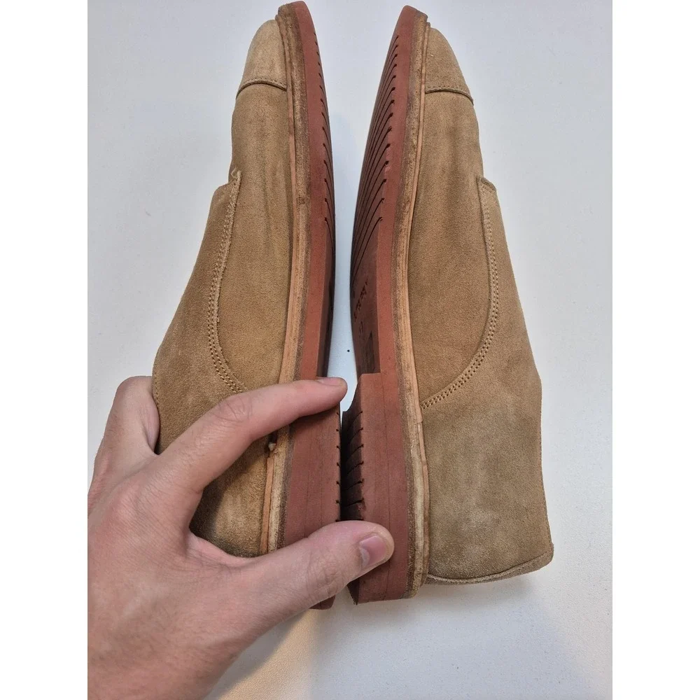 Suitsupply Shoes Mens Size 8 Beige Suede Double Monk Strap Cap Toe Dress